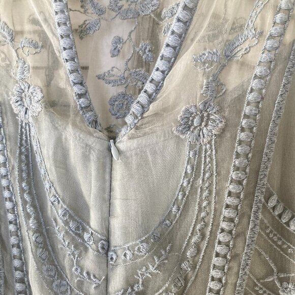 Anthropologie Dress BHLDN Hitherto Lace Embroidered Silk - Picture 5 of 7